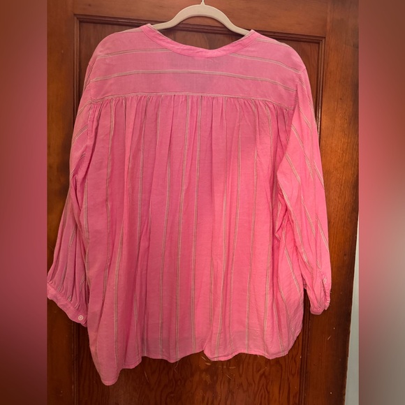 Old Navy Pink Striped Tunic Blouse - Picture 2 of 4